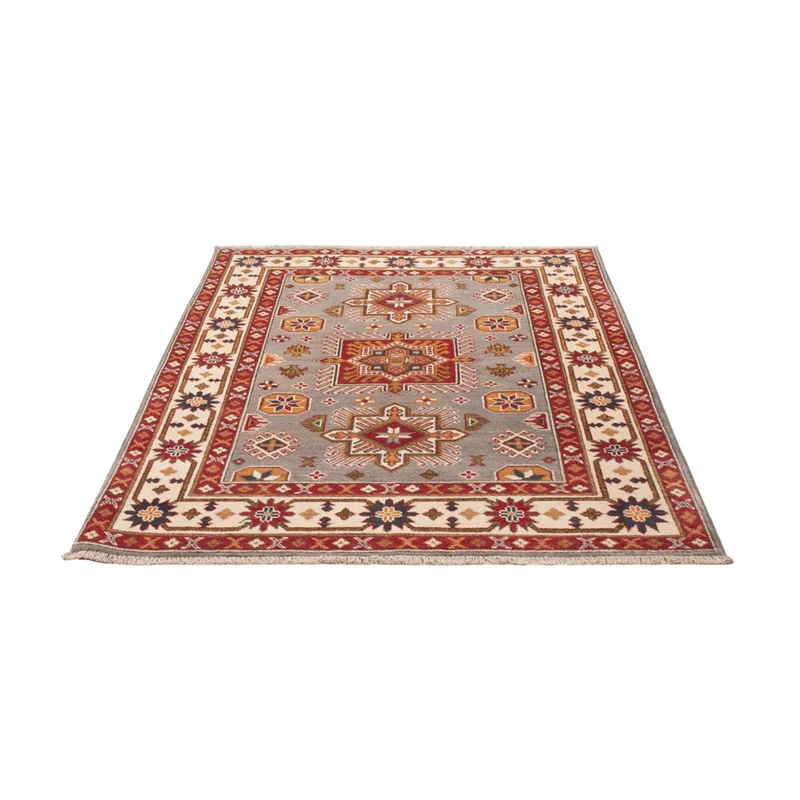 Kazak Teppich 123x181cm - Orientteppich - hellblau