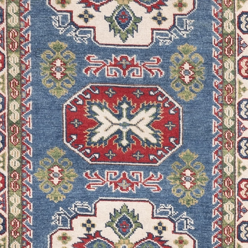 Kazak Teppich 80x281cm - Orientteppich - blau