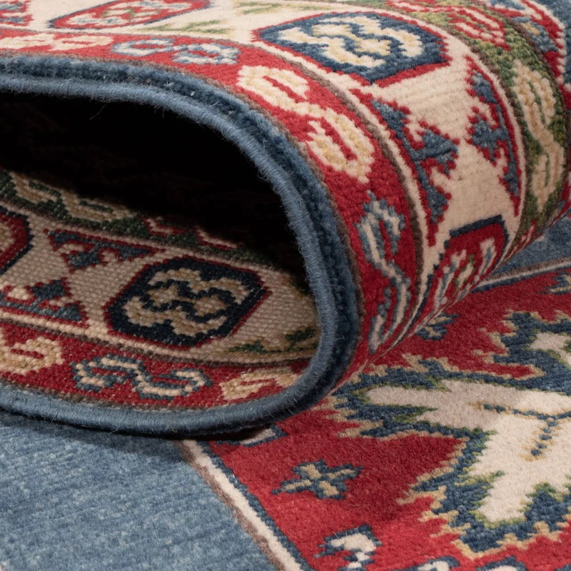 Kazak Teppich 80x281cm - Orientteppich - blau