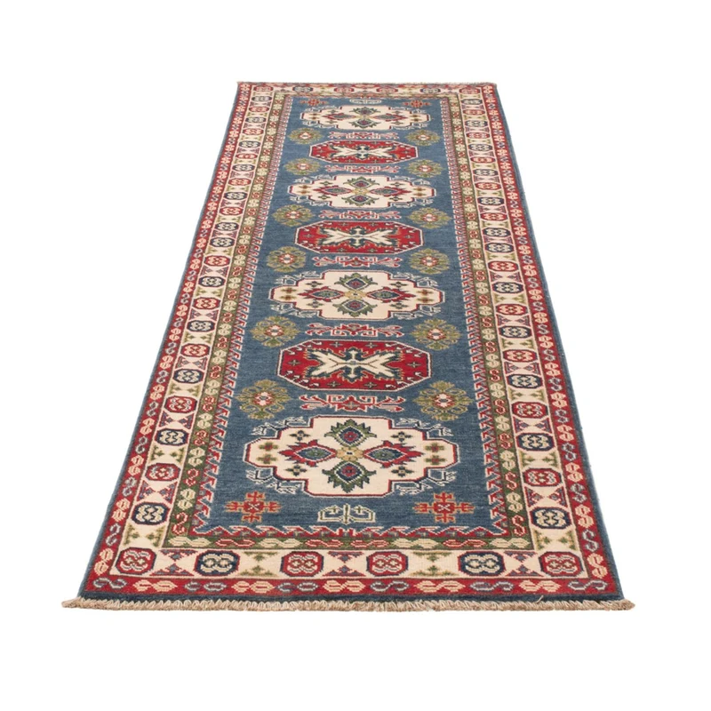 Kazak Teppich 80x281cm - Orientteppich - blau