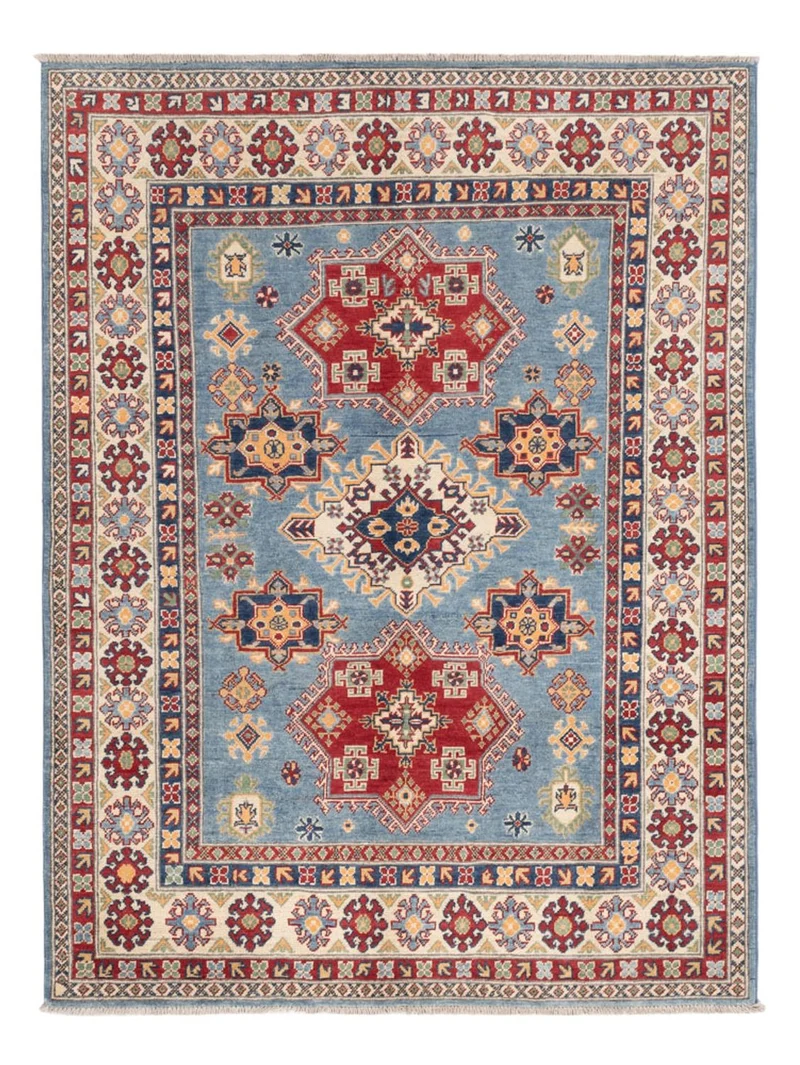 Kazak Teppich 153x202cm - Orientteppich - blau