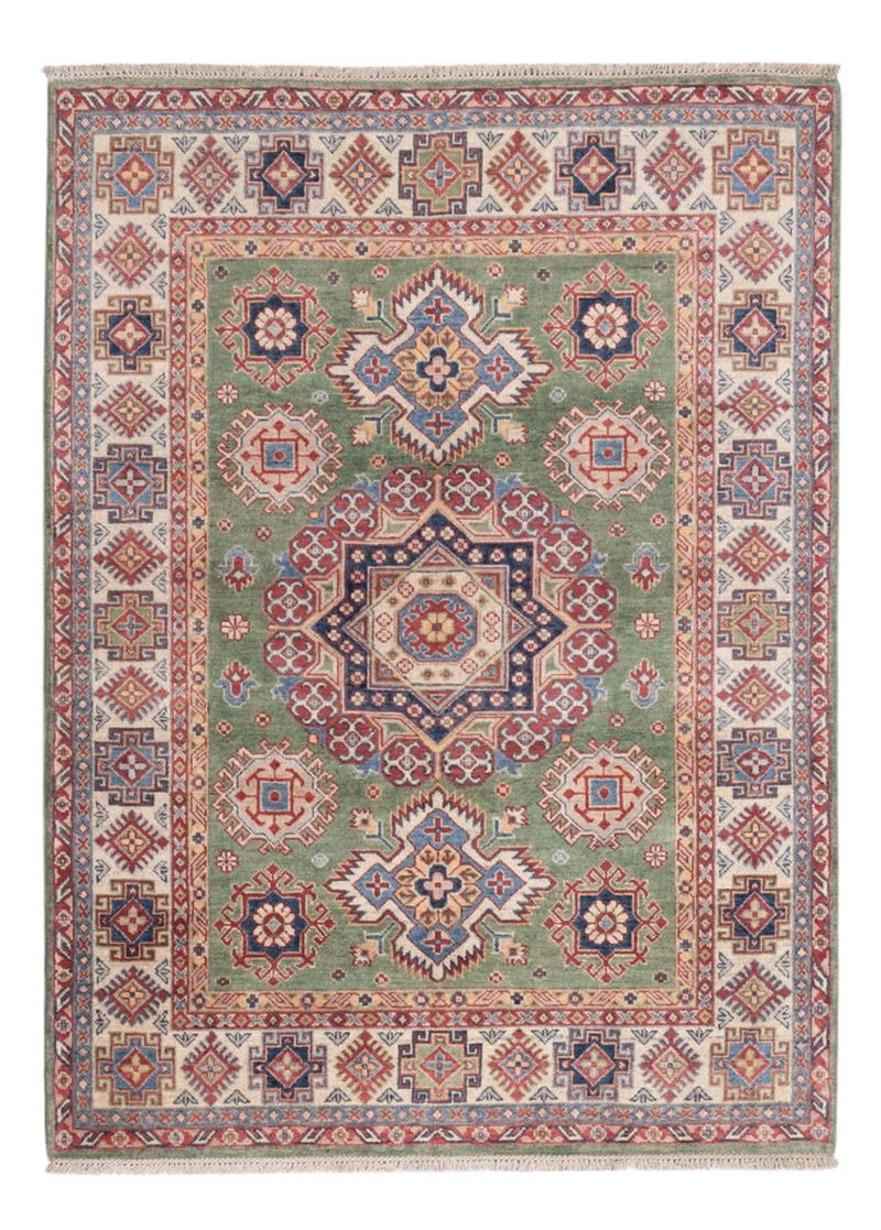 Kazak Teppich 150x202cm - Orientteppich - grün
