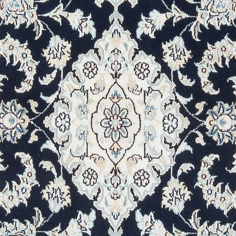 Nain - 6La Teppich 80x292cm - Perserteppich - dunkelblau