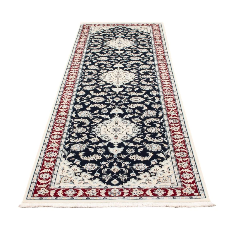 Nain - 6La Teppich 80x292cm - Perserteppich - dunkelblau