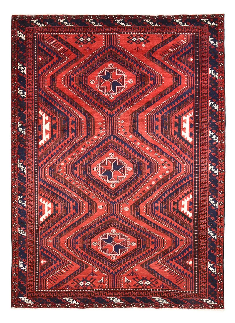 Hamadan Teppich 235x320cm - Perserteppich - rot