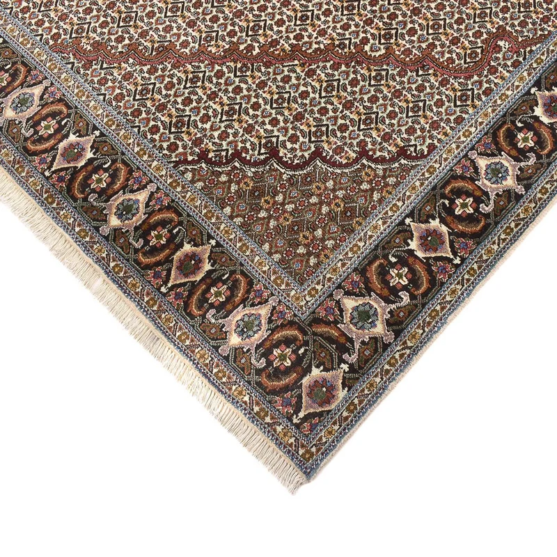 Täbriz - 40 Raj Teppich 200x200cm - Perserteppich - braun