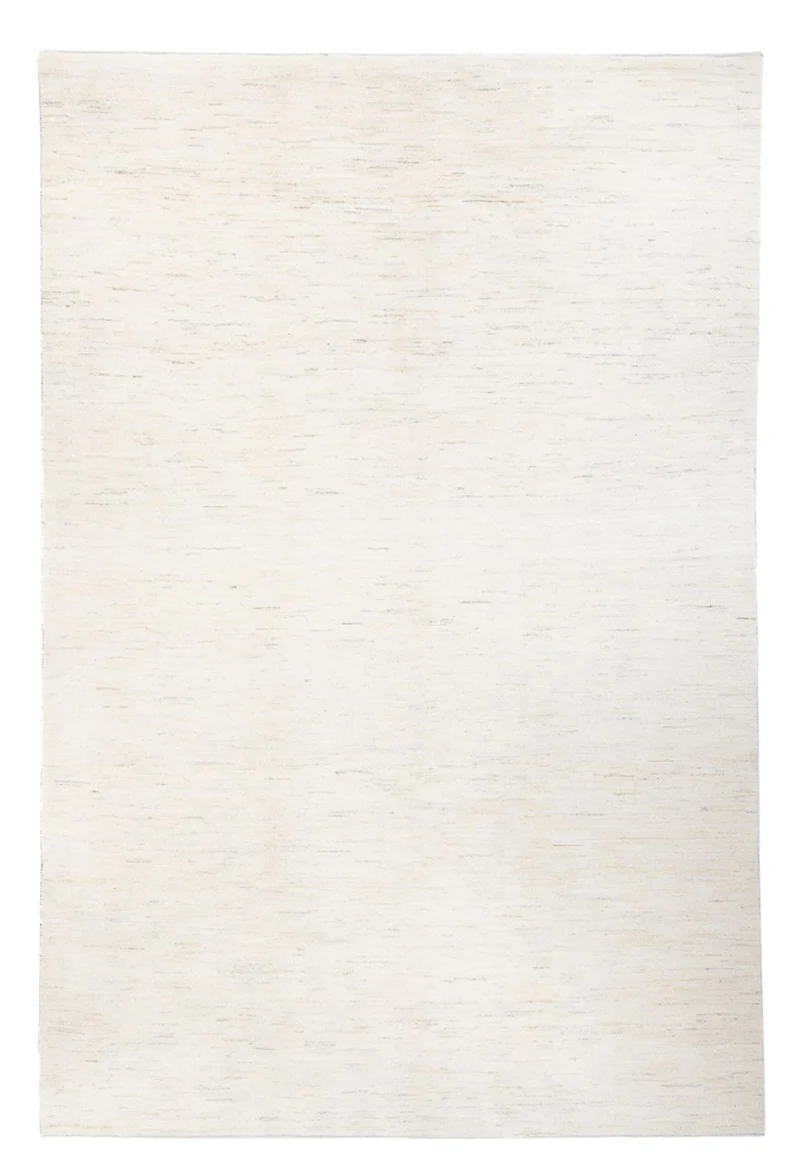 Gabbeh Persisch Teppich 198x295cm - Perserteppich Wollteppich - weiß