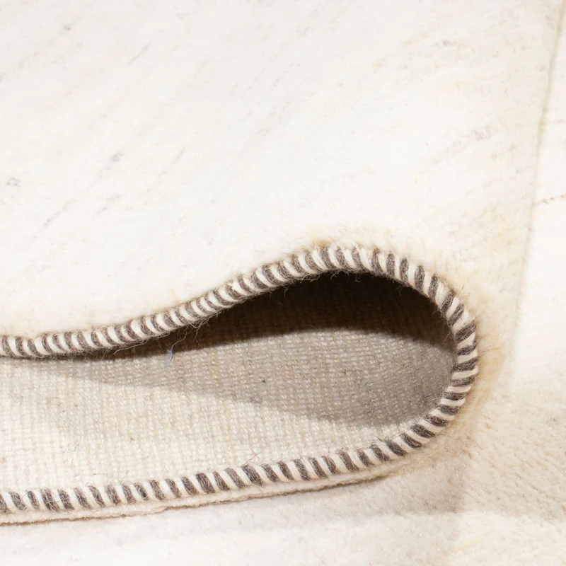 Gabbeh Persisch Teppich 198x295cm - Perserteppich Wollteppich - weiß