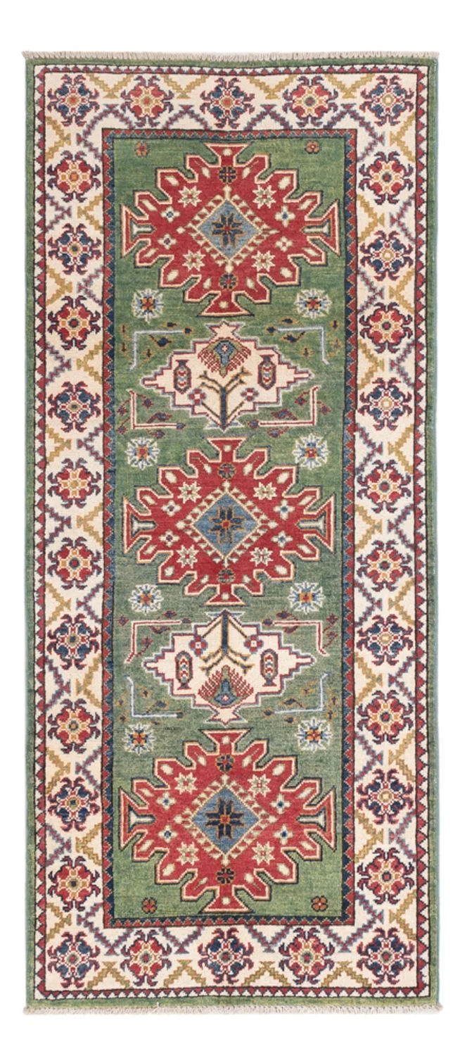 Kazak Teppich 83x192cm - Orientteppich - grün
