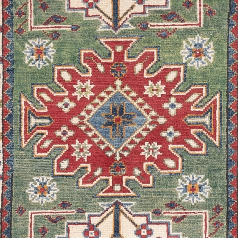 Kazak Teppich 83x192cm - Orientteppich - grün