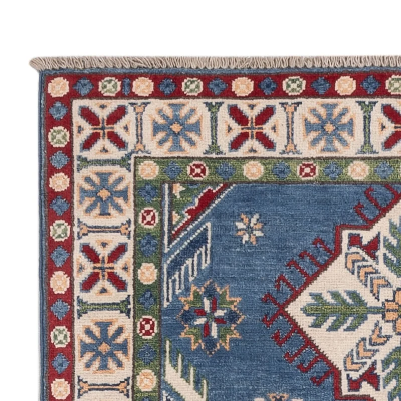 Kazak Teppich 101x142cm - Orientteppich - blau