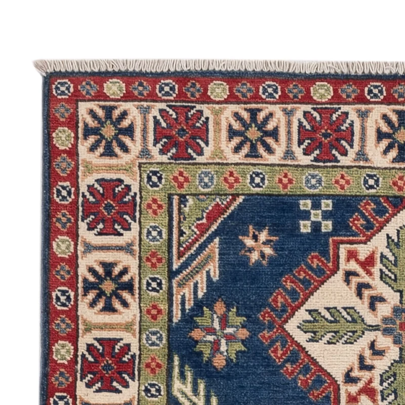 Kazak Teppich 98x152cm - Orientteppich - blau