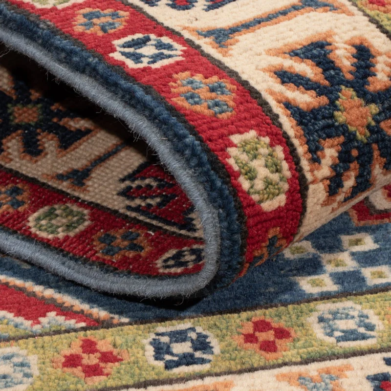 Kazak Teppich 98x152cm - Orientteppich - blau