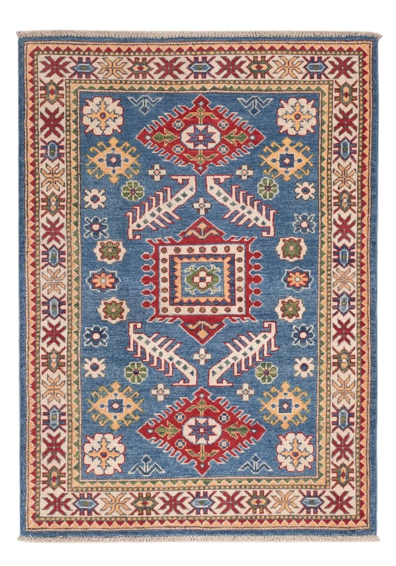 Kazak Teppich 102x145cm - Orientteppich - blau