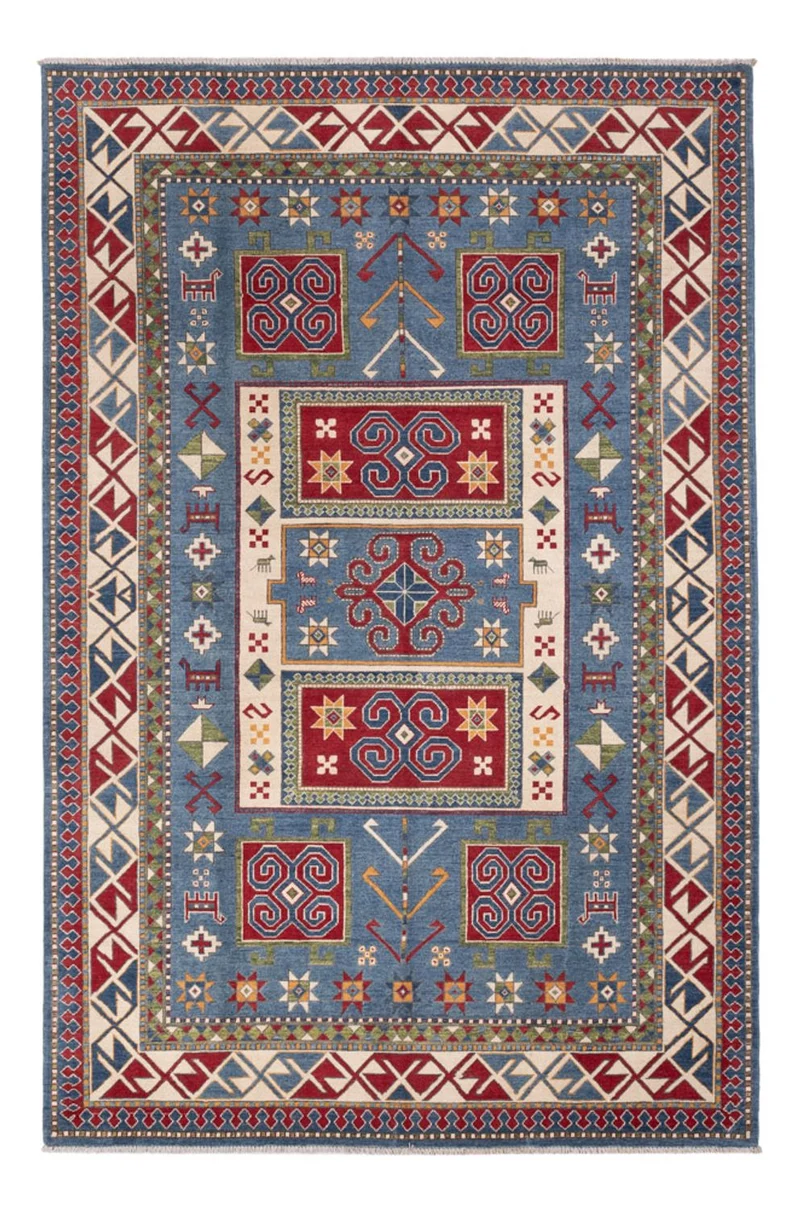 Kazak Teppich 197x302cm - Orientteppich - blau