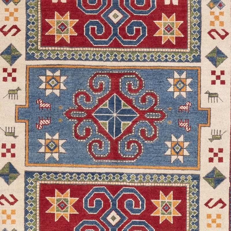 Kazak Teppich 197x302cm - Orientteppich - blau