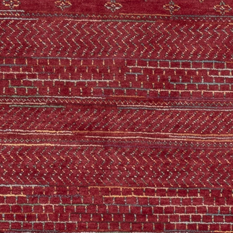 Indo Loribaft Teppich 122x192cm - Wollteppich - rot