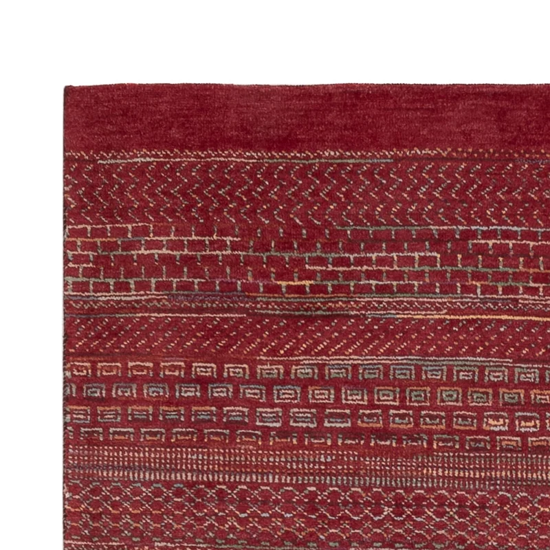 Indo Loribaft Teppich 122x192cm - Wollteppich - rot