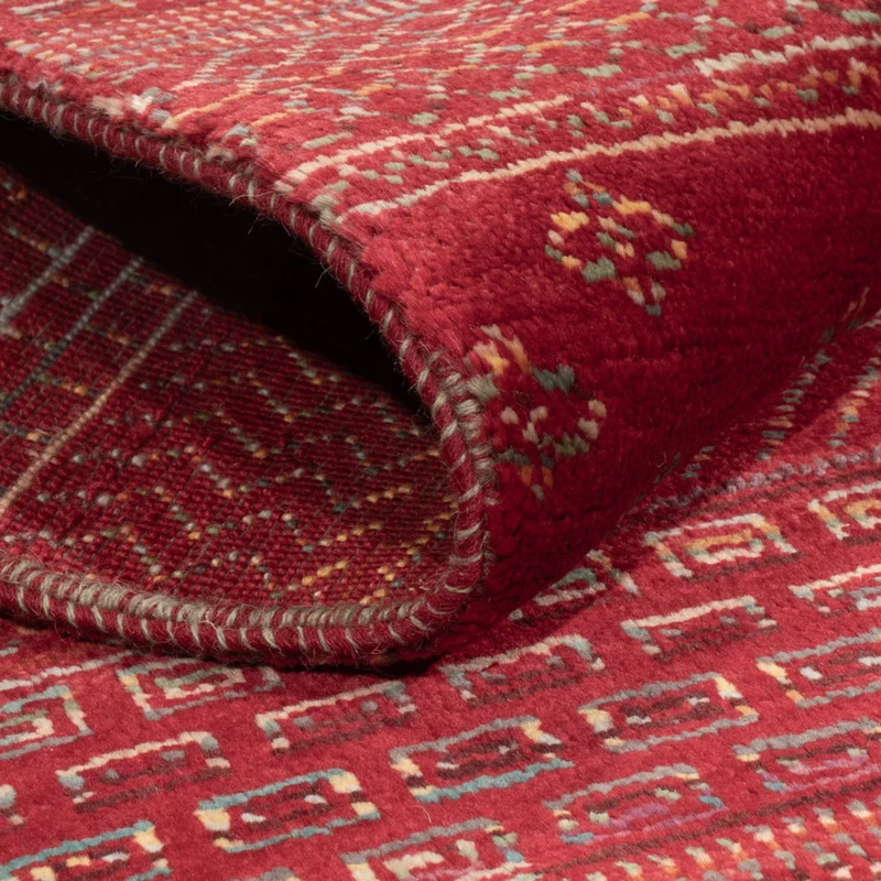 Indo Loribaft Teppich 122x192cm - Wollteppich - rot