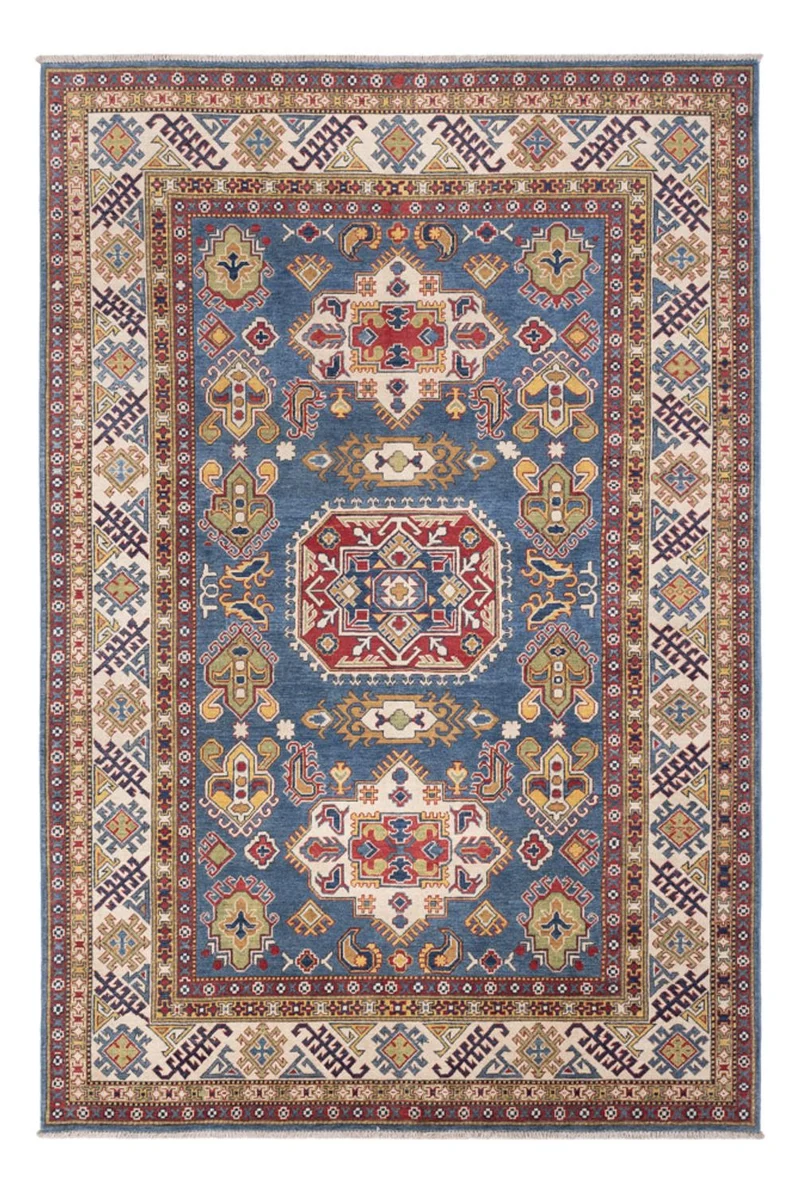 Kazak Teppich 198x296cm - Orientteppich - blau