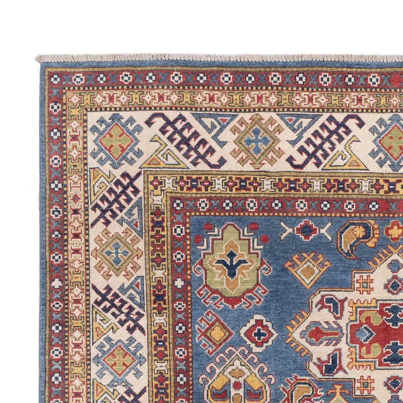 Kazak Teppich 198x296cm - Orientteppich - blau