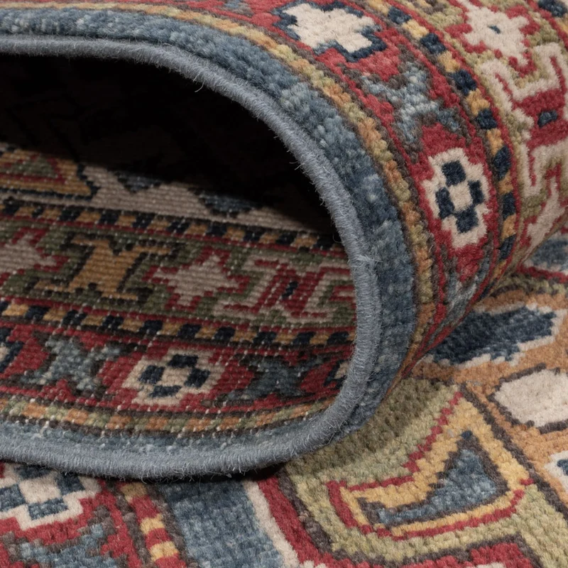 Kazak Teppich 198x296cm - Orientteppich - blau