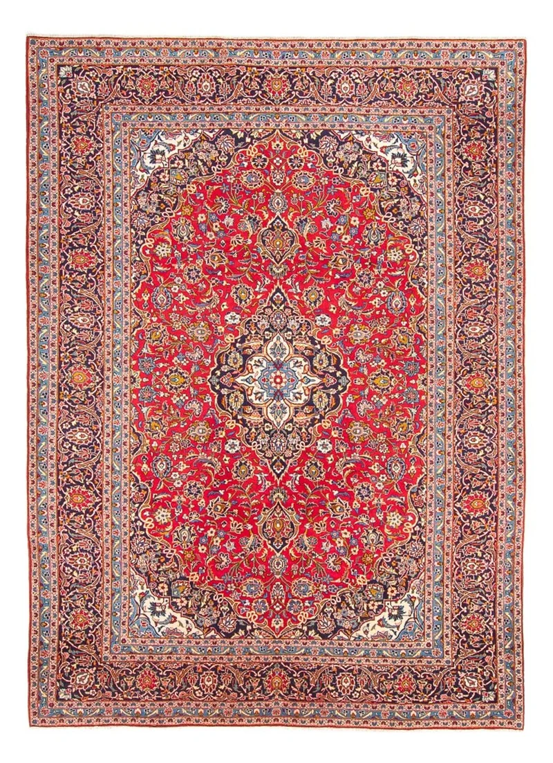 Keshan Teppich 247x343cm - Perserteppich - rot