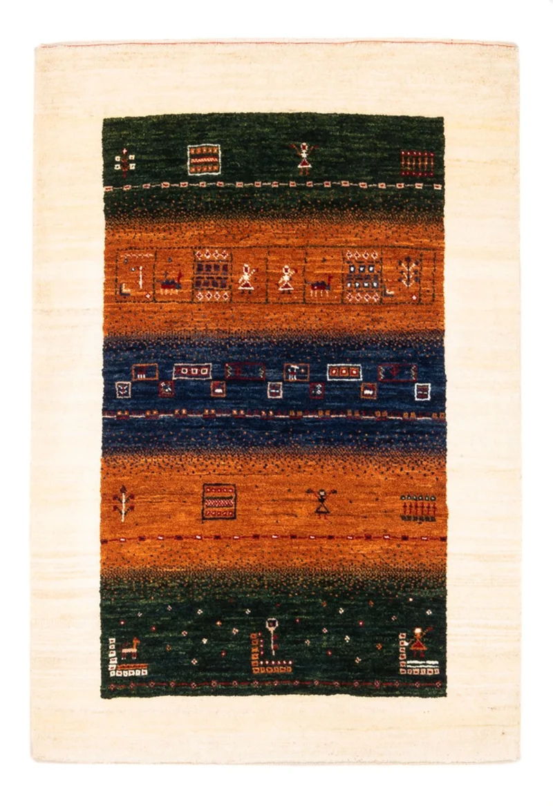 Loribaft Teppich Perser 88x129cm - Orientteppich - mehrfarbig