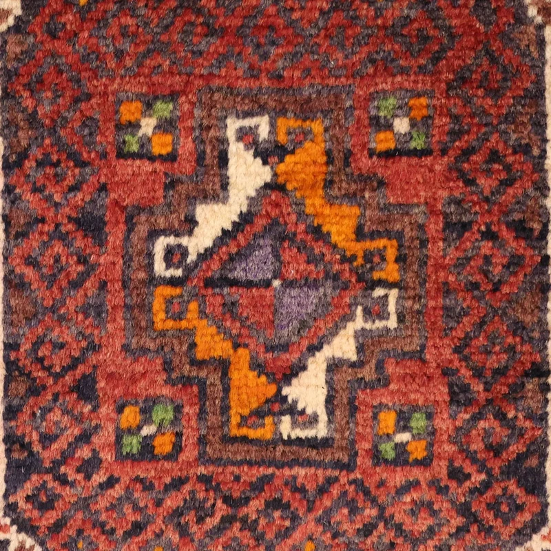 Belutsch Teppich 98x194cm - Orientteppich - dunkelrot