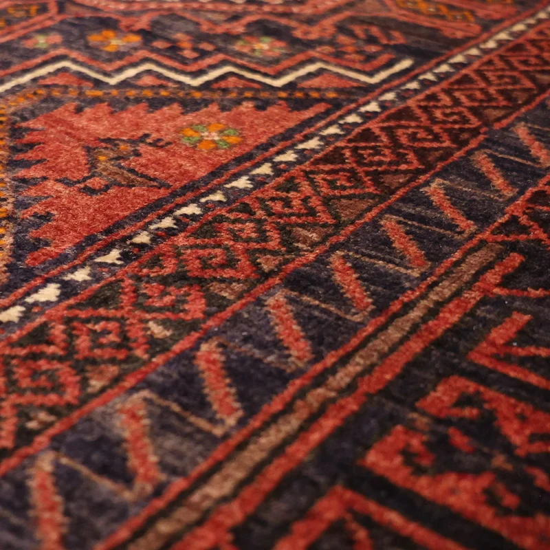 Belutsch Teppich 98x194cm - Orientteppich - dunkelrot