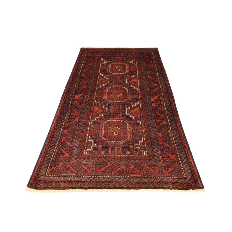 Belutsch Teppich 98x194cm - Orientteppich - dunkelrot