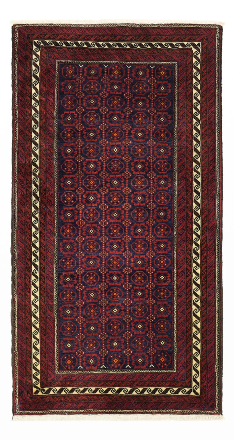 Belutsch Teppich 100x185cm - Orientteppich - dunkelrot