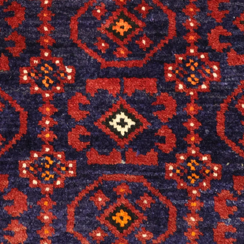 Belutsch Teppich 100x185cm - Orientteppich - dunkelrot