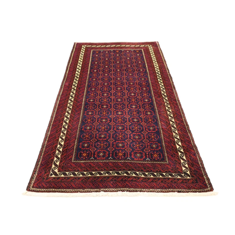 Belutsch Teppich 100x185cm - Orientteppich - dunkelrot