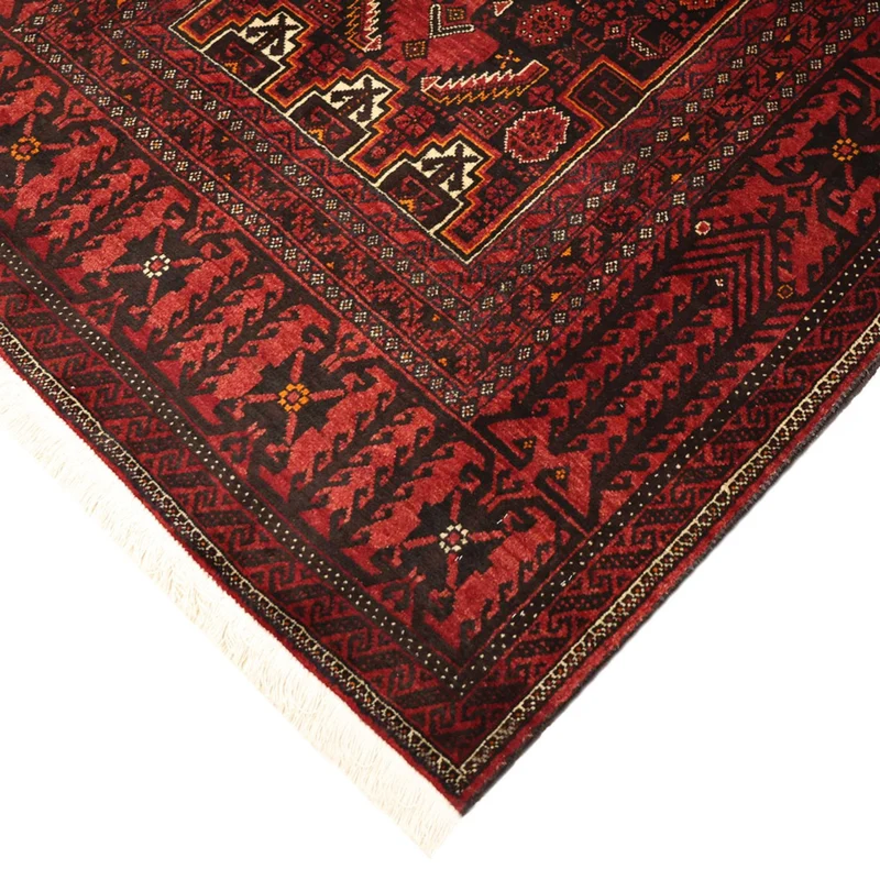 Belutsch Teppich 97x201cm - Orientteppich - dunkelrot
