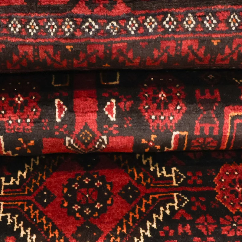 Belutsch Teppich 97x201cm - Orientteppich - dunkelrot