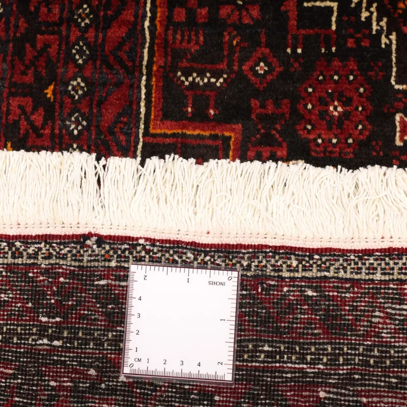 Belutsch Teppich 97x201cm - Orientteppich - dunkelrot