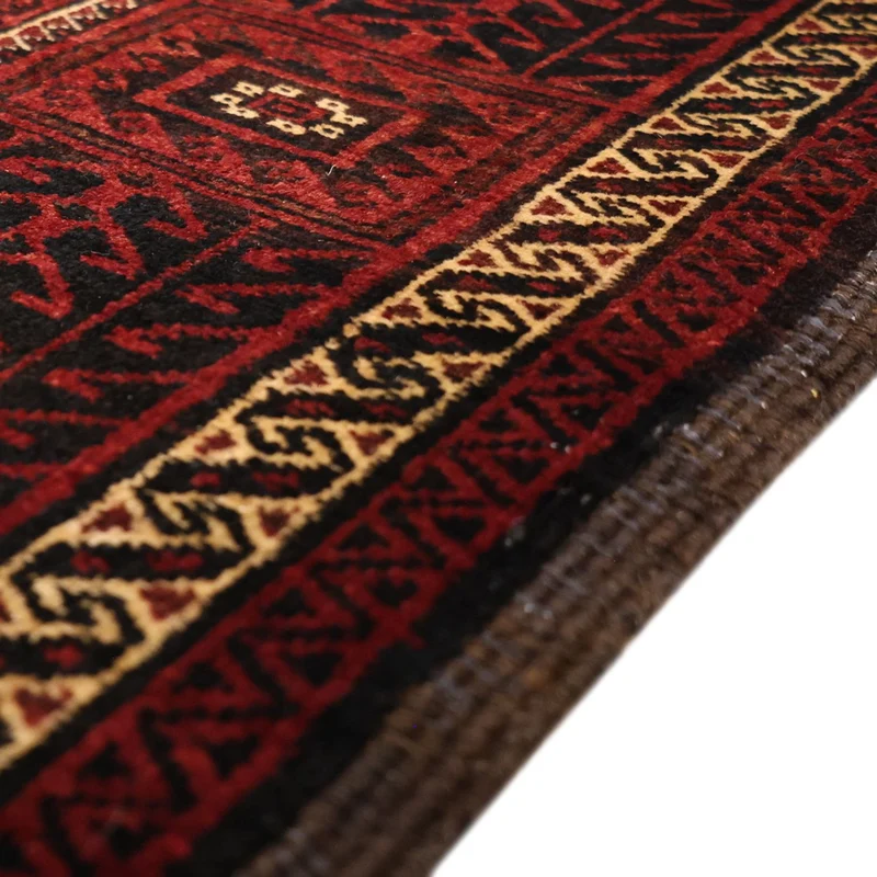 Belutsch Teppich 101x203cm - Orientteppich - dunkelrot