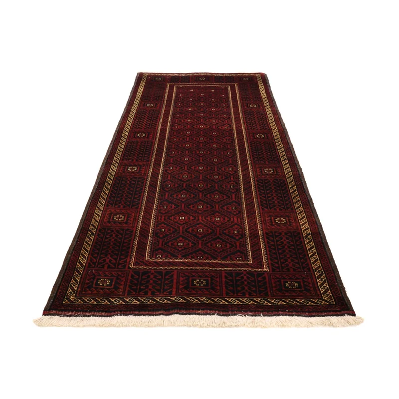 Belutsch Teppich 101x203cm - Orientteppich - dunkelrot
