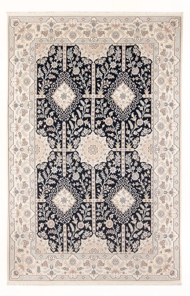 Nain - 6La Teppich 198x294cm - Perserteppich - dunkelblau