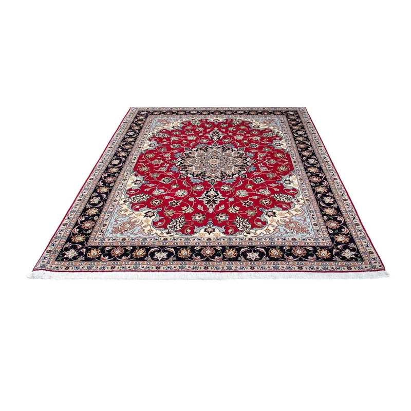 Täbriz - 50 Raj Teppich 153x200cm - Perserteppich - dunkelrot