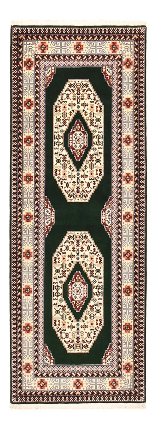 Täbriz - 50 Raj Teppich 74x202cm - Perserteppich - dunkelblau