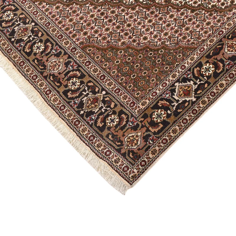 Täbriz - 40 Raj Teppich 202x206cm - Perserteppich - hellbraun