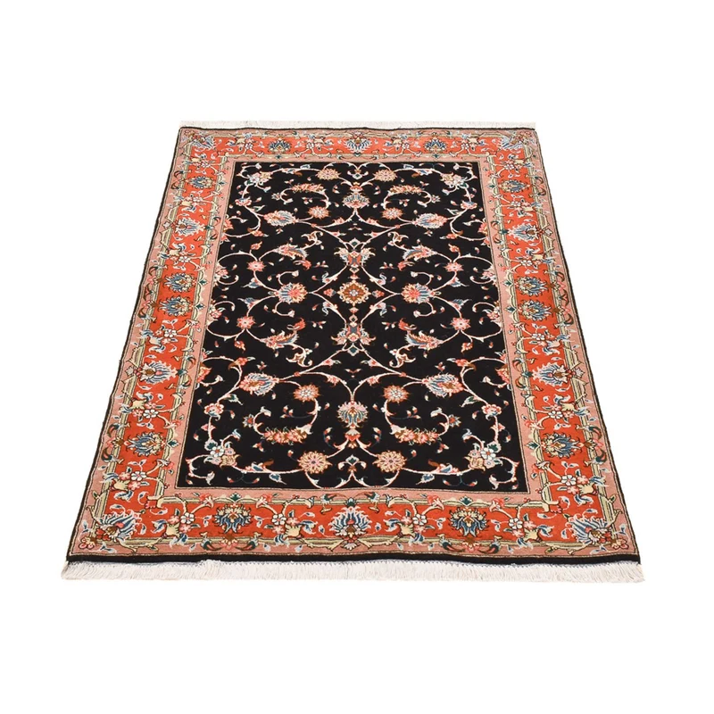 Täbriz - 50 Raj Teppich 102x150cm - Perserteppich - dunkelblau