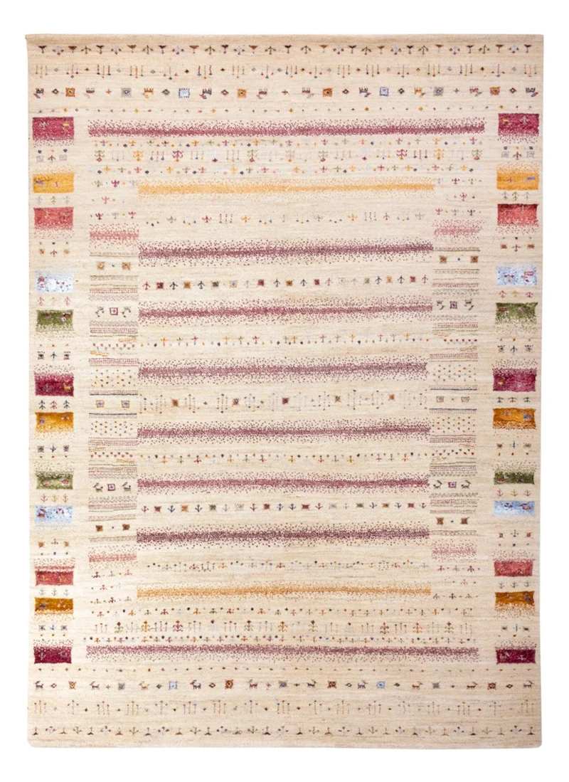 Indo Loribaft Teppich 174x245cm - Wollteppich - creme