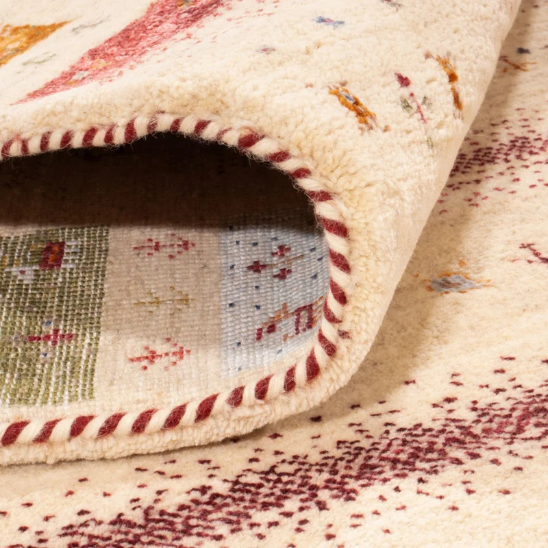 Indo Loribaft Teppich 174x245cm - Wollteppich - creme