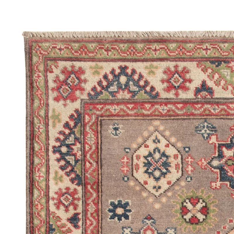 Kazak Teppich 101x146cm - Orientteppich - dunkelbeige