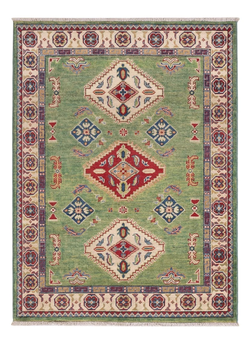 Kazak Teppich 102x139cm - Orientteppich - grün