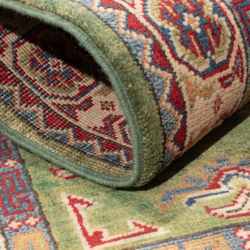 Kazak Teppich 102x139cm - Orientteppich - grün
