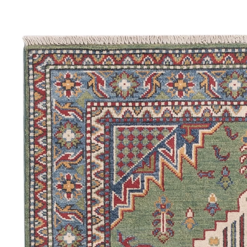 Kazak Teppich 101x144cm - Orientteppich - grün
